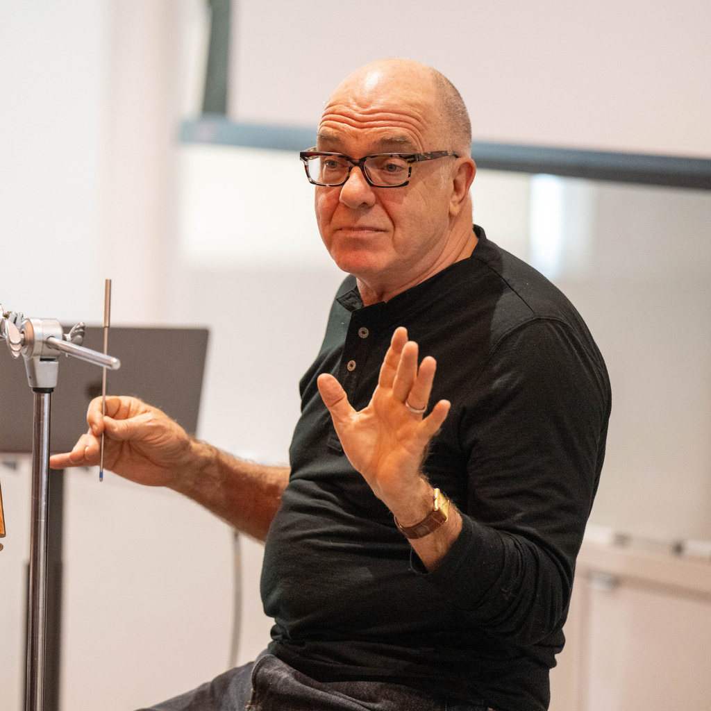 Steven Schick in residency at the UI School of Music, 2024