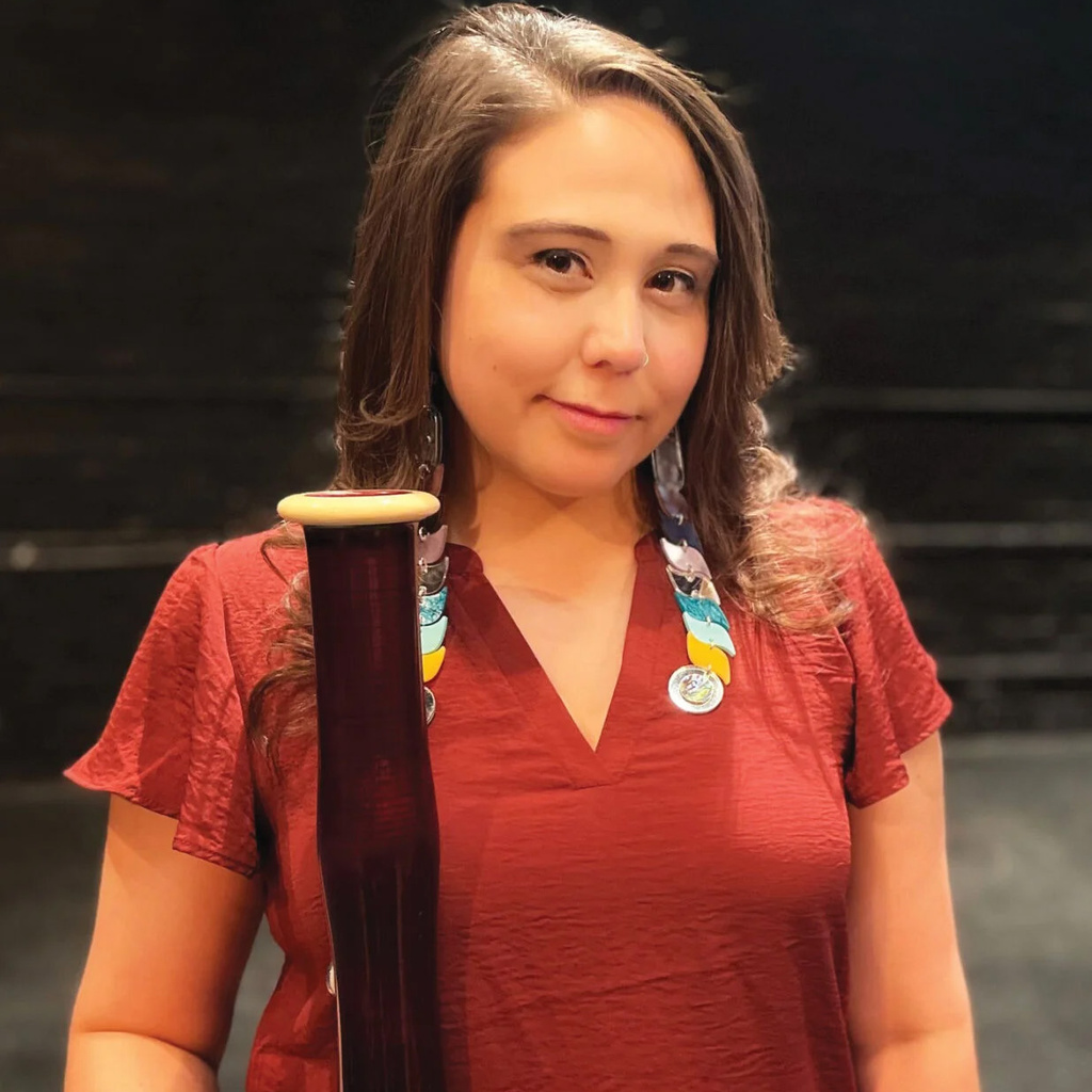 Jacqueline Wilson with her bassoon