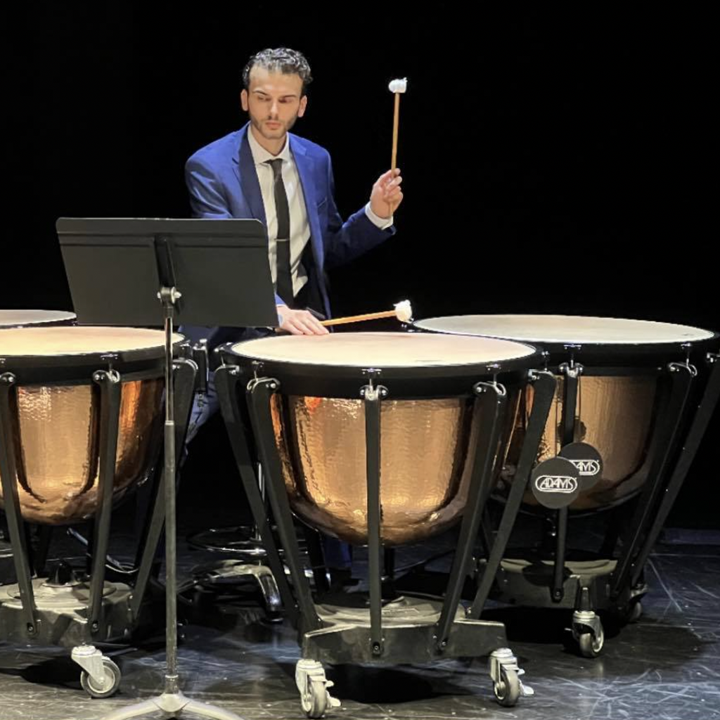 John O’Shaughnessy playing steel drums