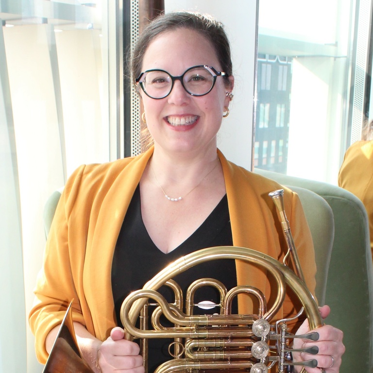Katy Ambrose with horn