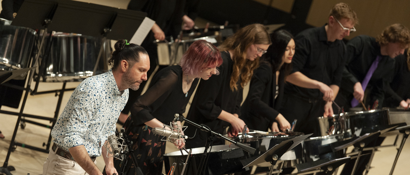 Iowa Steel Band concert, 2023 in Voxman Concert Hall