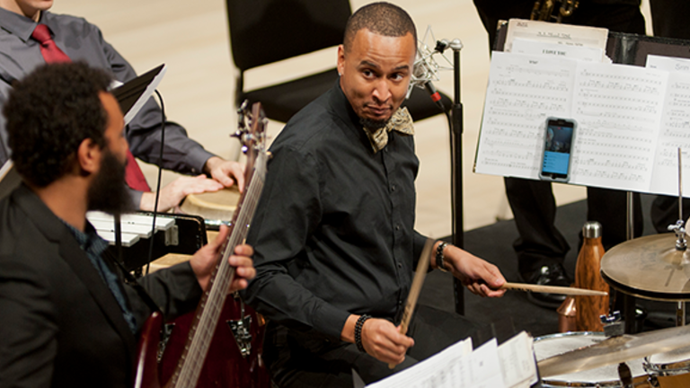 A jazz ensemble performance at the University of Iowa